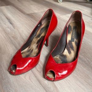 Roberto Cavalli shiny red heels 👠